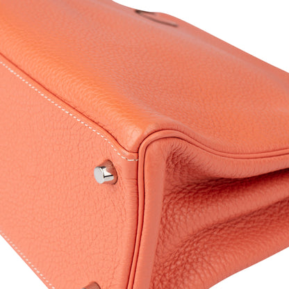 Hermès Crevette Taurillon Clemence Kelly 28 Retourne Handbag