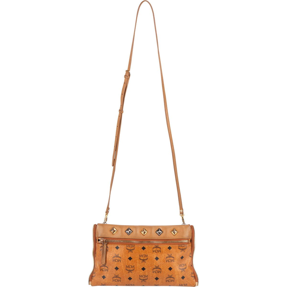 MCM Monogram Visetos  Studded 2 in 1 Bag Backpack