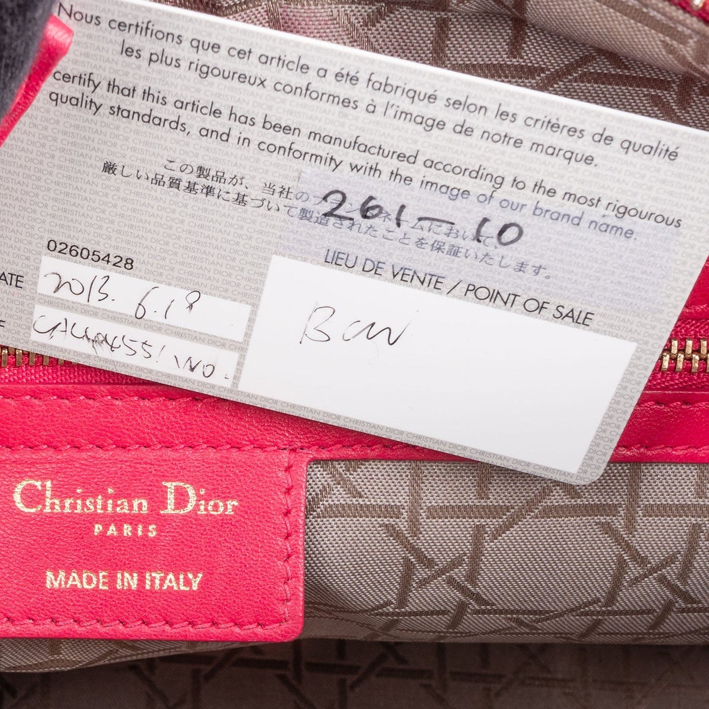 Christian Dior Quilted Leather City Handbag