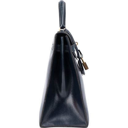 Hermès Bleu Boxcalf Kelly 32 Handbag