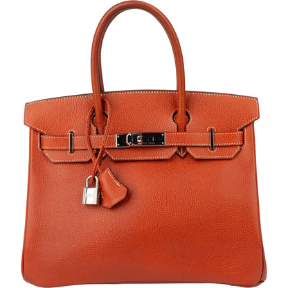 Hermès Birkin 30 Ardennes Leather Palladium Hardware Handbag