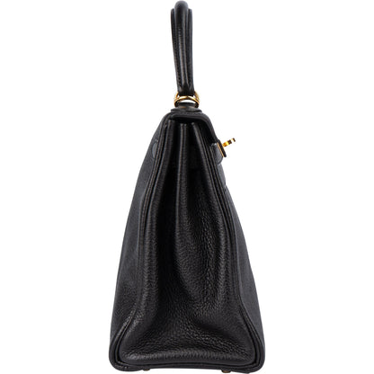 Hermès Noir Togo Leather Kelly 28 Handbag