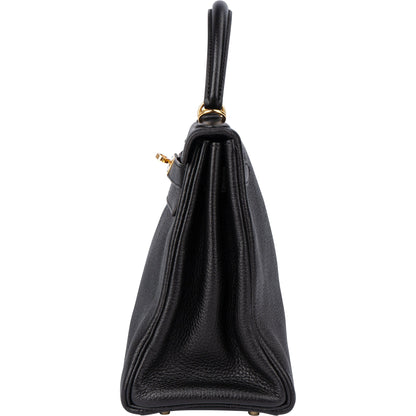 Hermès Noir Togo Leather Kelly 28 Handbag