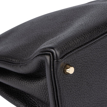 Hermès Noir Togo Leather Kelly 28 Handbag