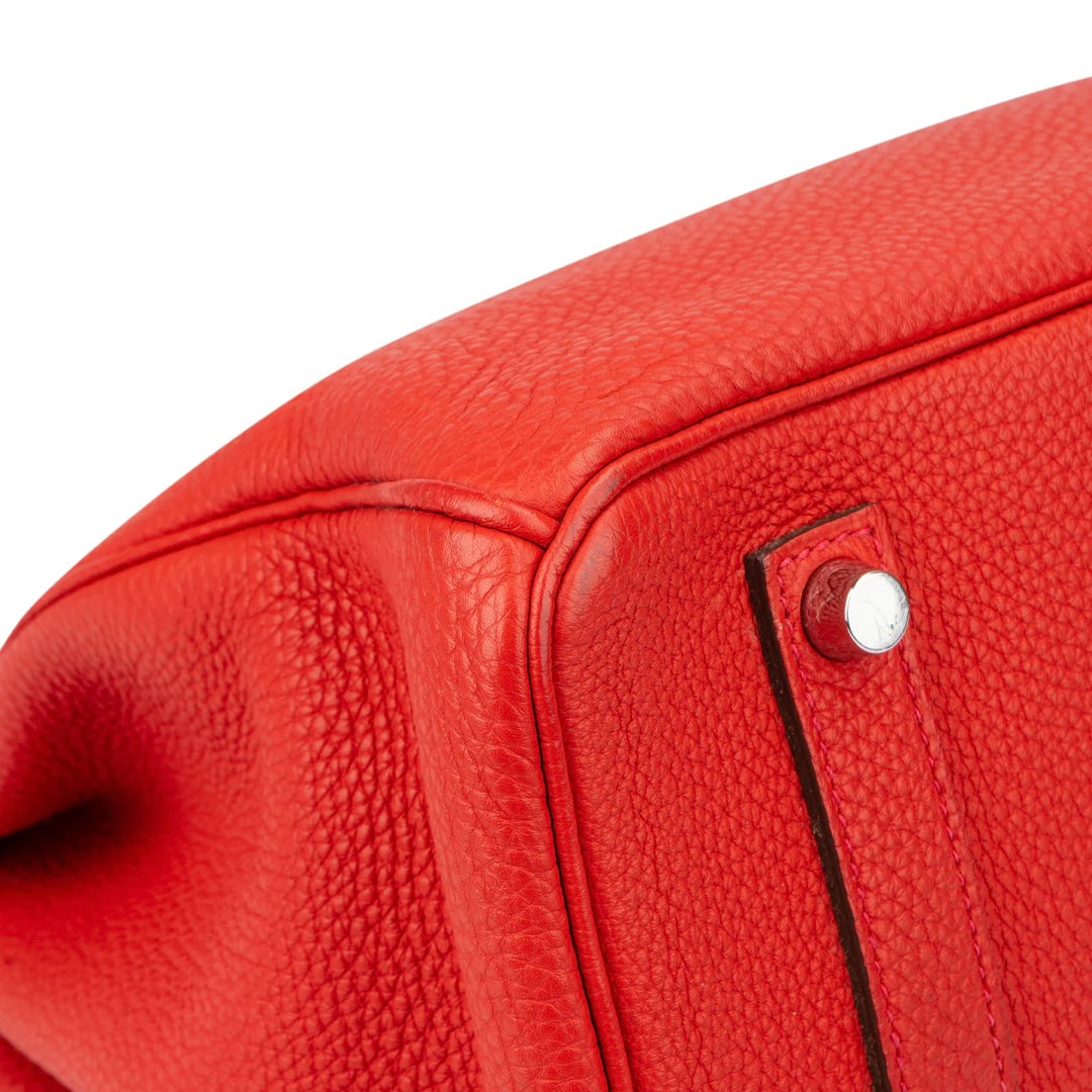 Hermès Rouge Togo Leather Birkin 35 Handbag