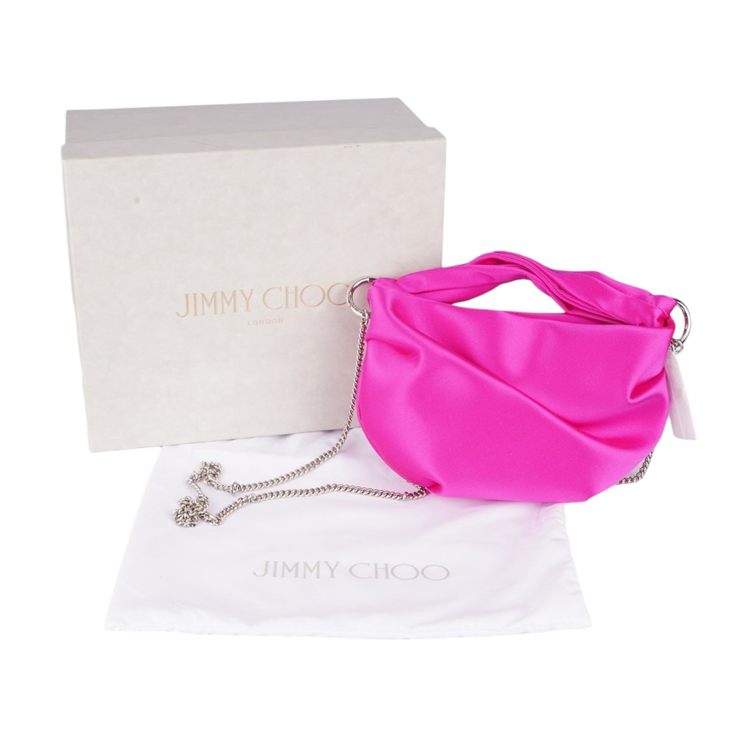 Jimmy Choo Pink Satin Bonny Crossbody Bag