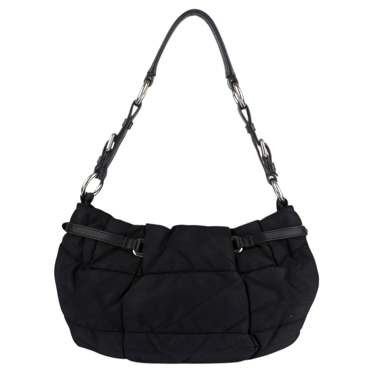 Prada Black Nylon Puffer Shoulder Bag
