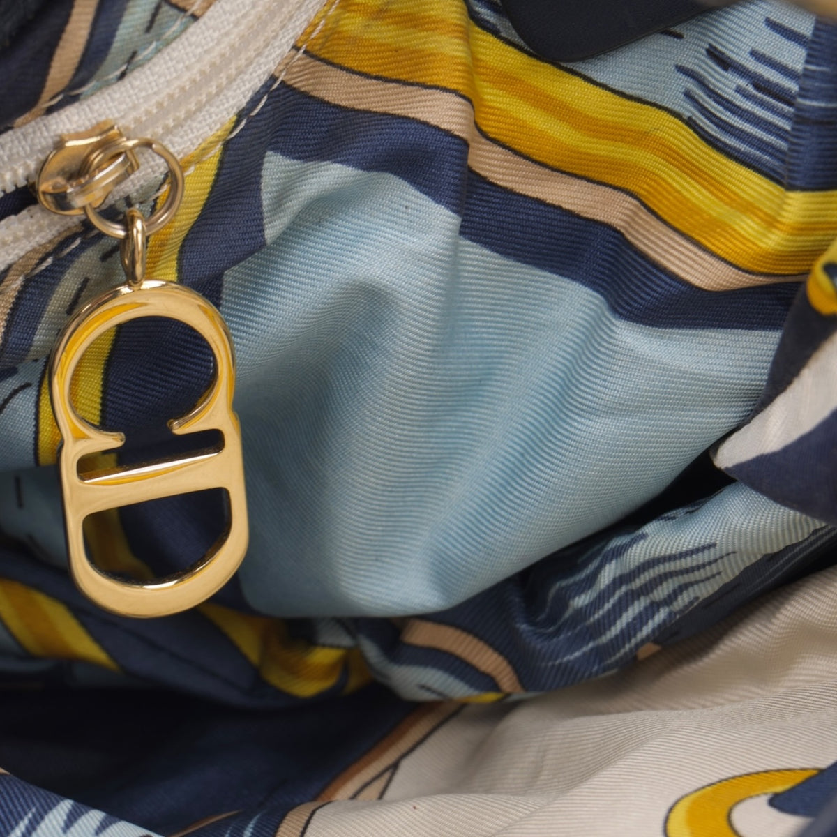 Christian Dior Monogram Oblique Denim Saddle Shoulder Bag