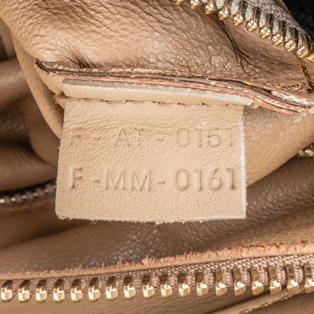 Céline Brown Calfskin Leather Luggage Handbag