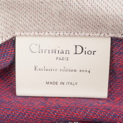 Christian Dior Embroidered Cotton Limited Collection Emblem Tote Handbag