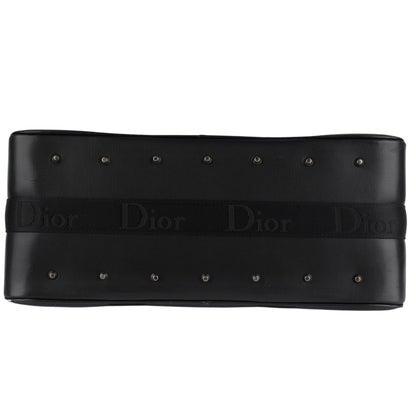 Christian Dior Black Crystal Hook Bowling Bag