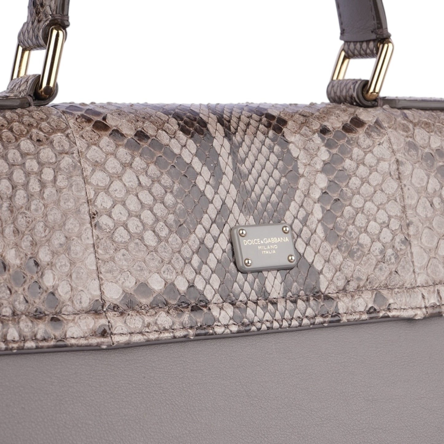 Dolce & Gabbana Phyton Leather Top Handle Bag