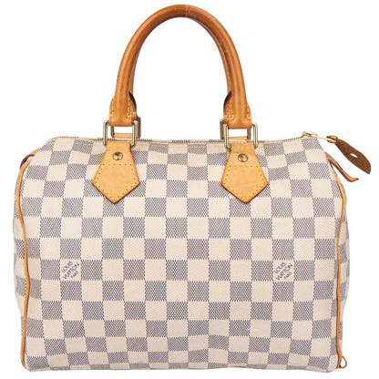 Louis Vuitton Damier Azur Monogram Speedy 25 Handbag