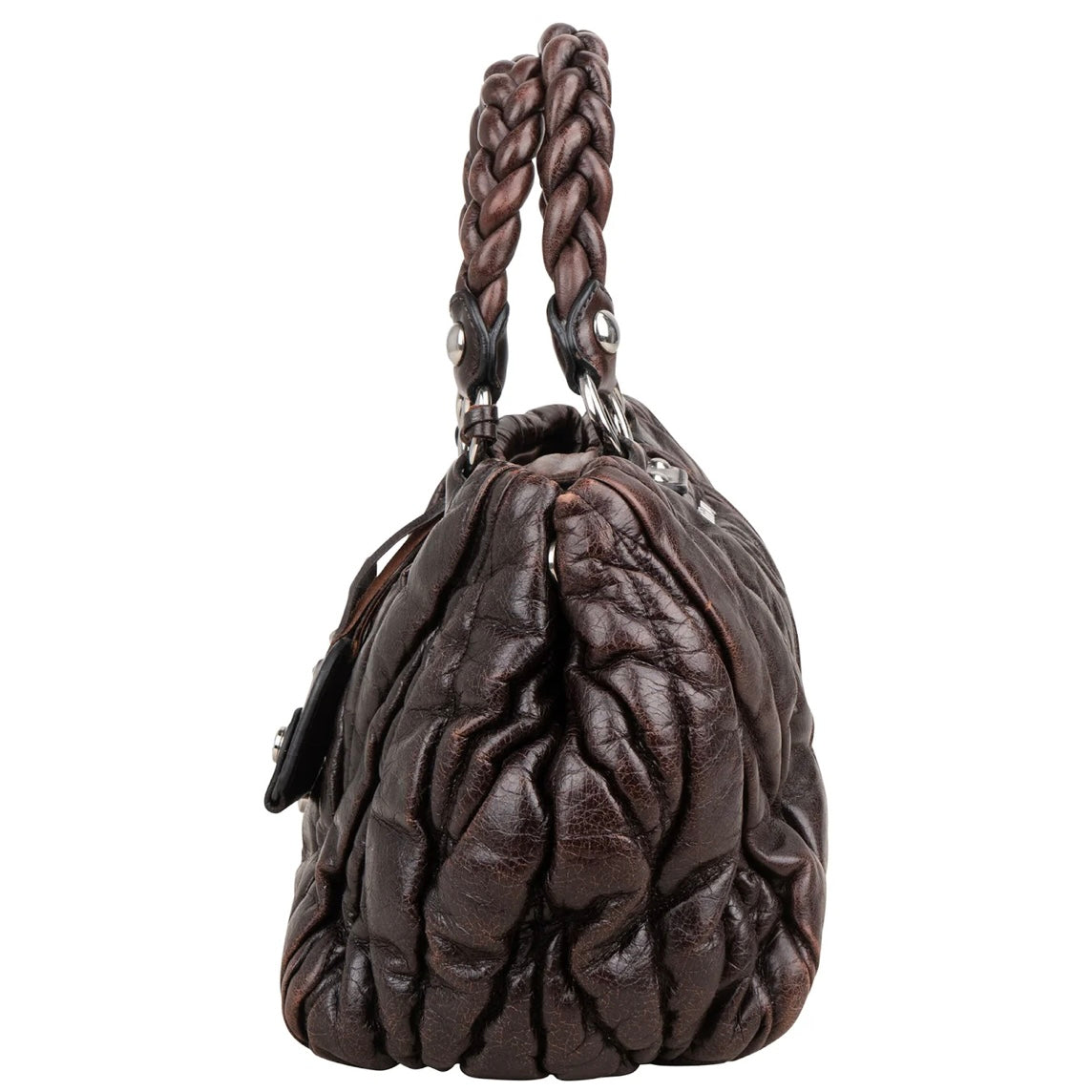 Miu Miu Quilted Leather Coffer Handbag