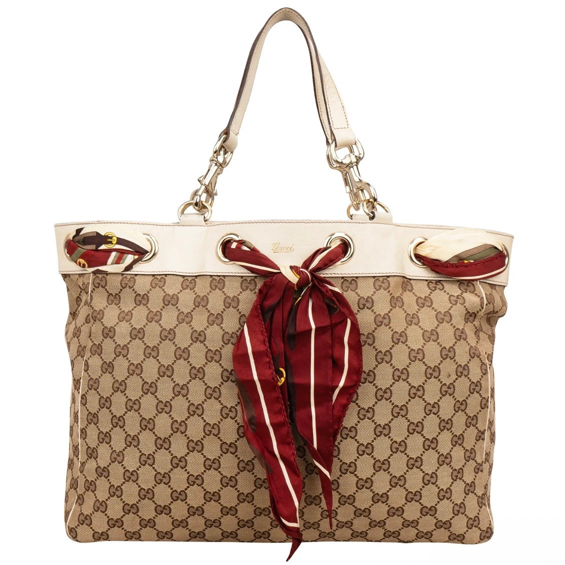 Gucci Monogram GG Canvas Joy Positano Scarf Shoulder Bag