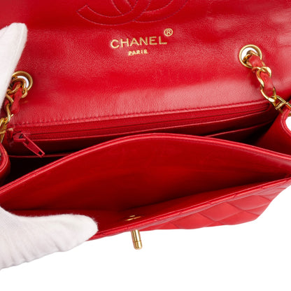 Chanel Quilted Lambskin 24K Gold Single Flap Crossbody Bag