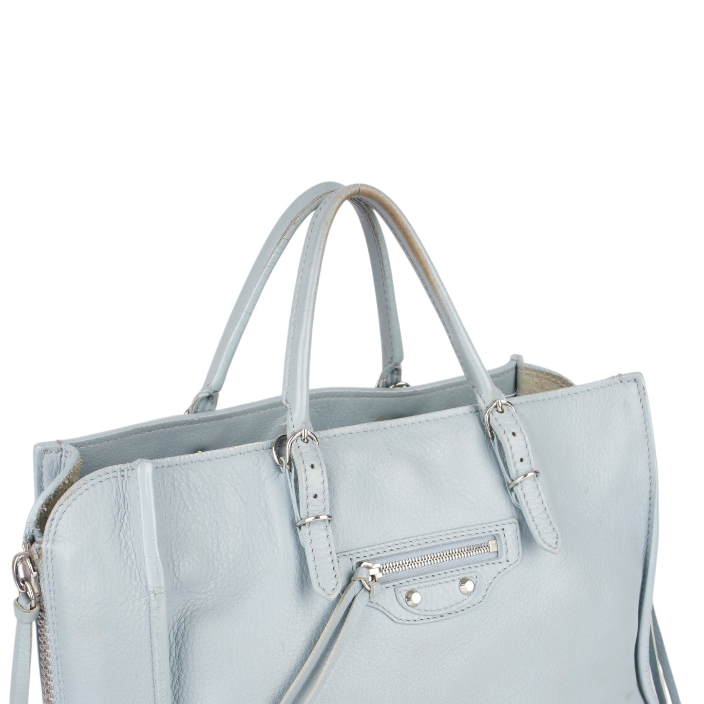 Balenciaga Blue Leather City Handbag