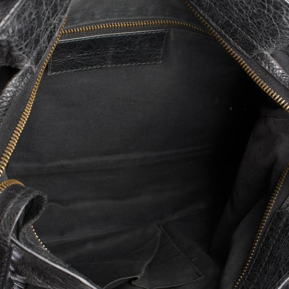 Balenciaga Black Leather City Handbag