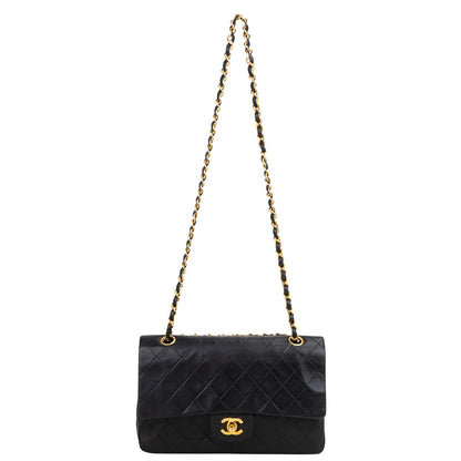 Chanel Quilted Lambskin 24K Gold Medium Double Flap Crossbody Bag
