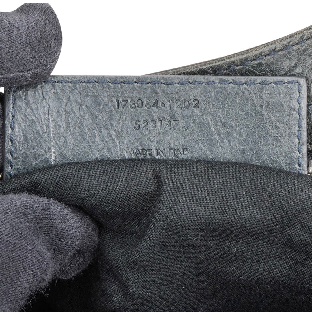 Balenciaga Dark Grey Arena Leather Classic City Handbag