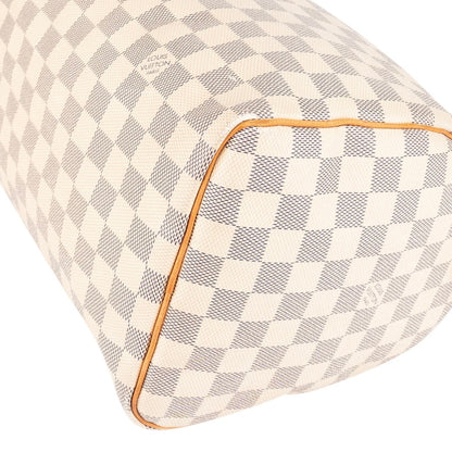 Louis Vuitton Monogram Damier Azur Speedy 30 Handbag