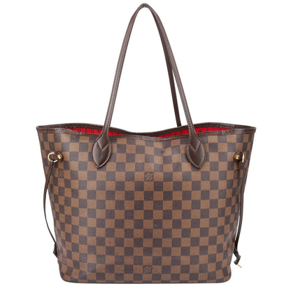 Louis Vuitton Damier Ebene Monogram Neverfull MM Shopper Bag