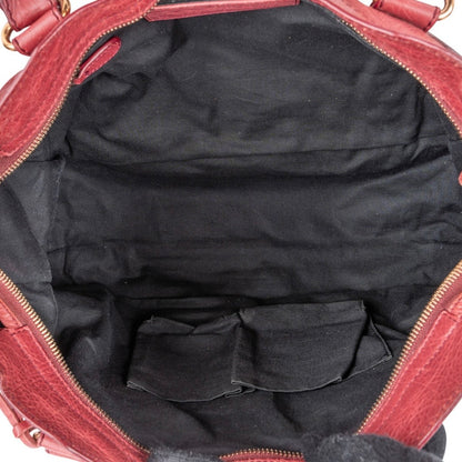 Balenciaga Red Leather Classic City Handbag