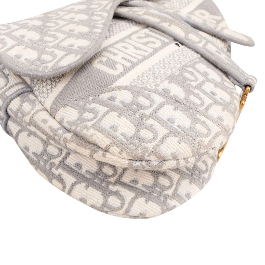 Dior Oblique Trotter Monogram Jacquard Saddle Shoulder Bag