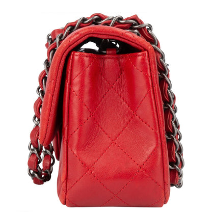 Chanel Quilted Lambskin Antique Single Flap Crossbody Bag