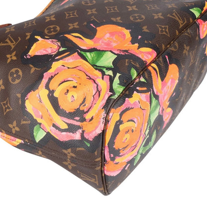 Louis Vuitton Monogram Canvas Limited Roses Neverfull MM Shoulder Bag