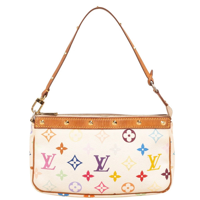 Louis Vuitton Monogram Canvas Murakami Multicolor Studded Pochette Accessoires Handbag