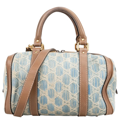 Gucci Denim Monogram Boston Handbag