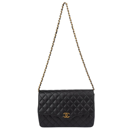 Chanel Quilted Lambskin Single Flap Shoulder Bag