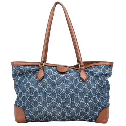 Gucci Monogram Denim GG Ophidia Medium Tote Shoulder Bag