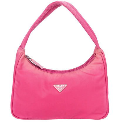 Prada Pink Nylon Triangle Vintage Re-Editon Handbag