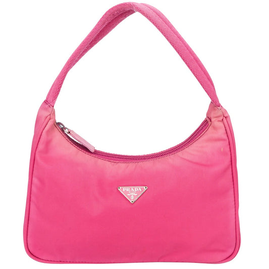 Prada Pink Nylon Triangle Vintage Re-Editon Handbag