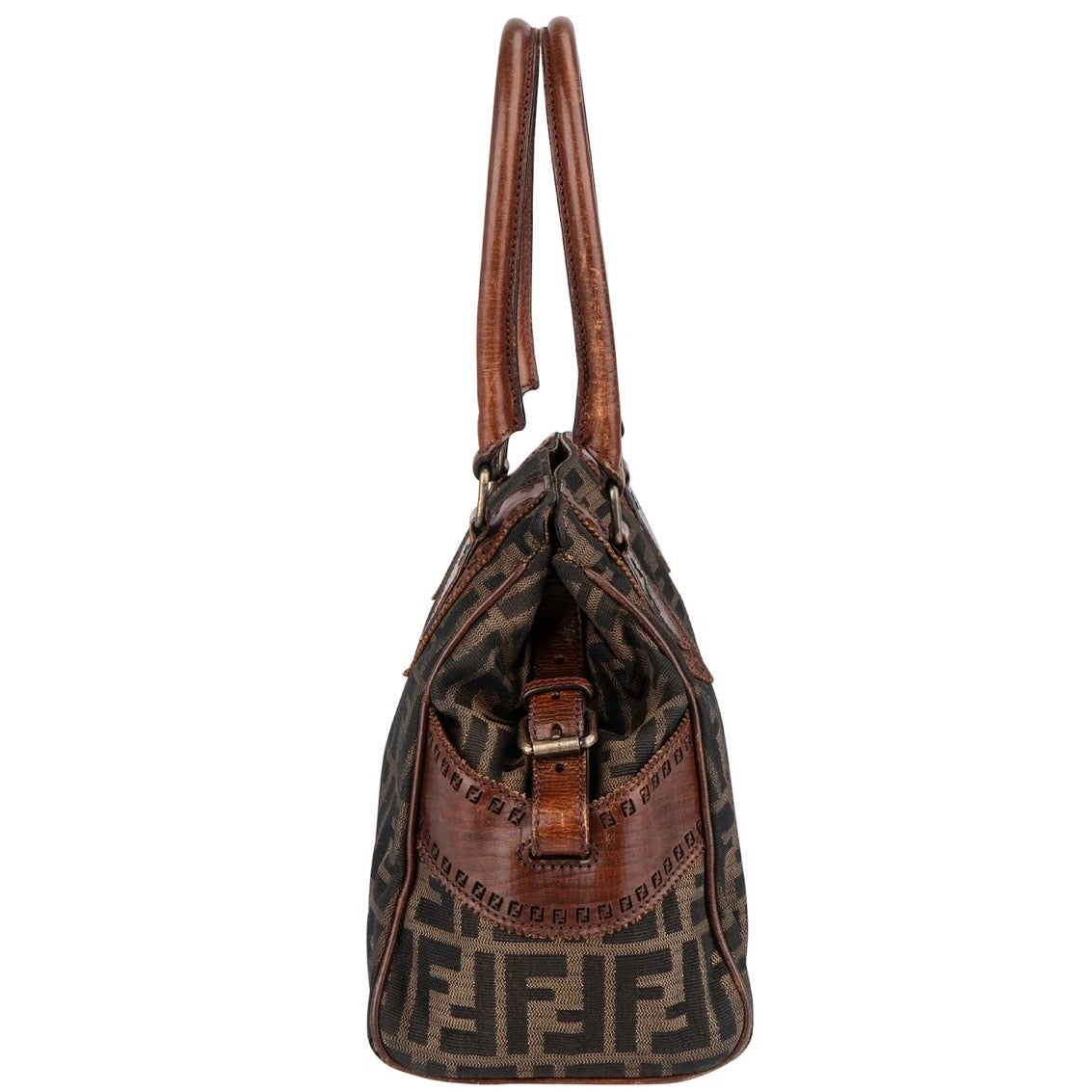 Fendi Monogram FF Zucca Canvas Villa Borghese Star Handbag