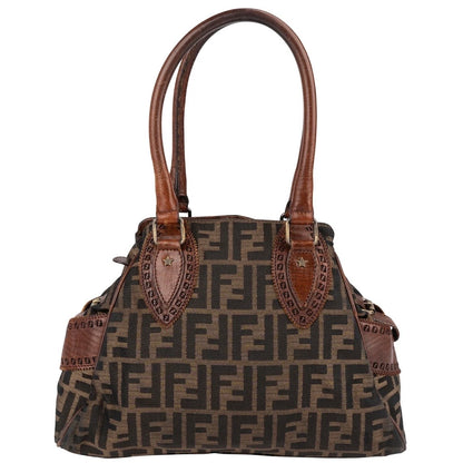 Fendi Monogram FF Zucca Canvas Villa Borghese Star Handbag