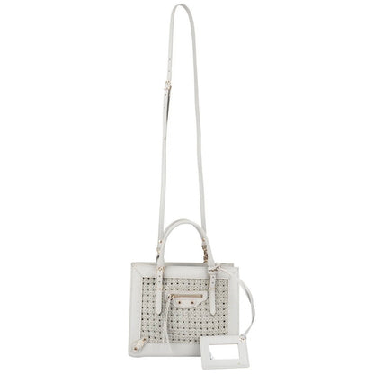 Balenciaga Woven Leather Classic City Square Tote Handbag
