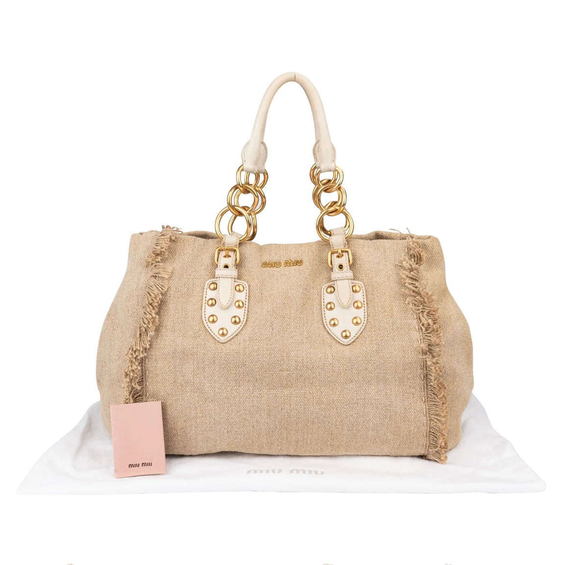 Miu Miu Classic Jute Handbag