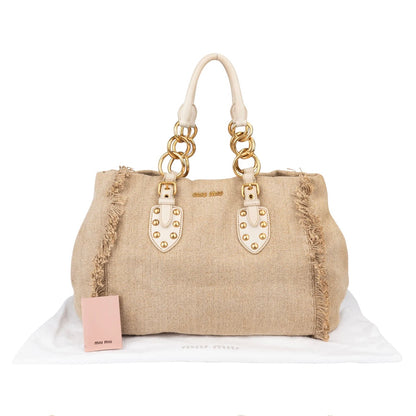 Miu Miu Classic Jute Handbag