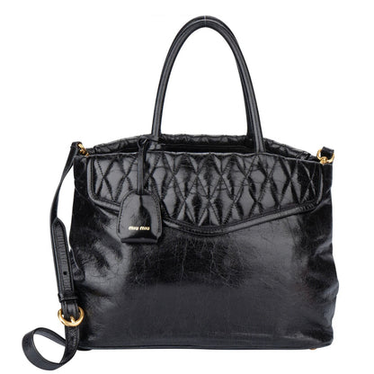 Miu Miu Matelasse Leather City Handbag