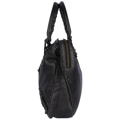 Balenciaga Black Leather City Handbag