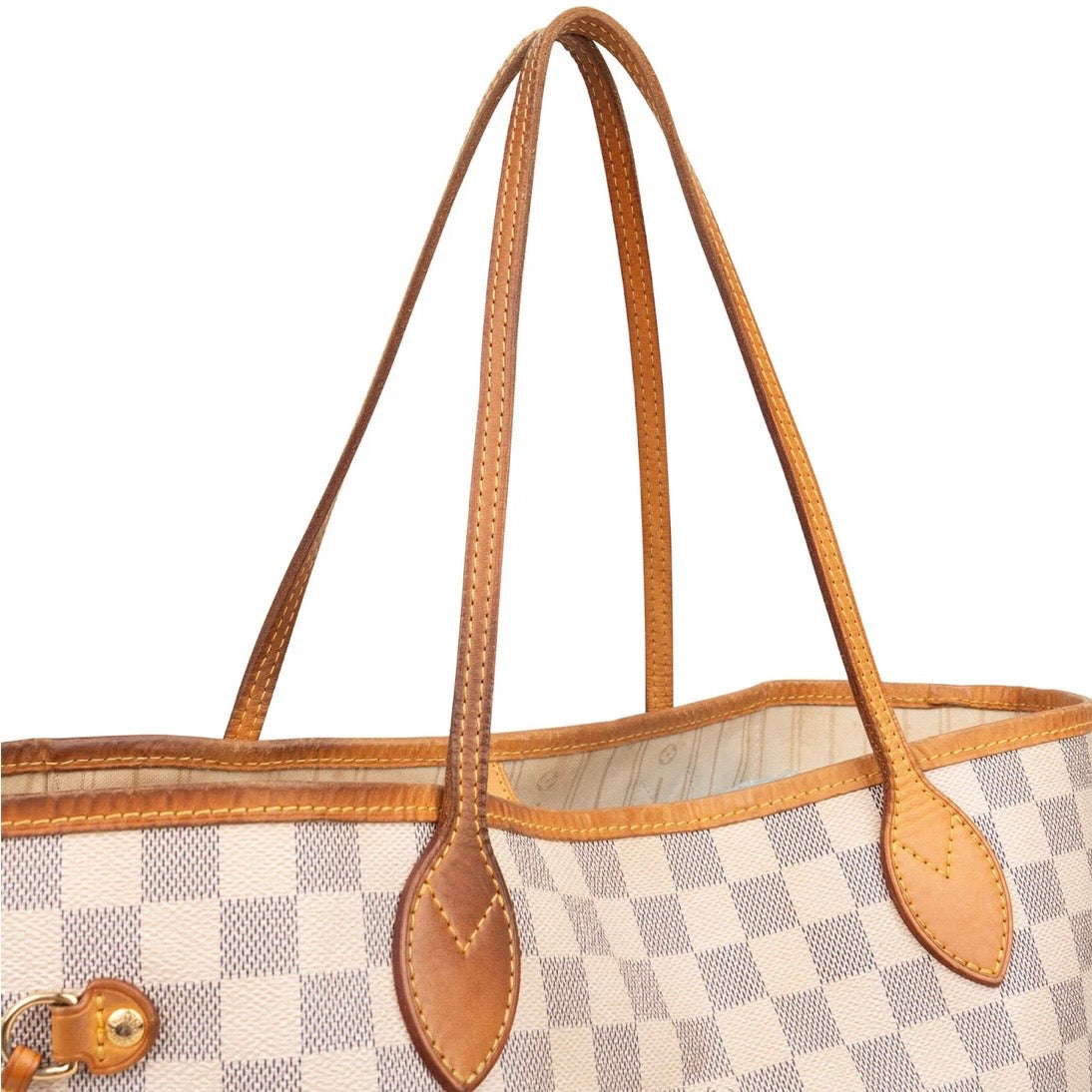 Louis Vuitton Monogram Damier Azur Canvas Neverfull MM Shoulder Bag
