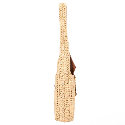 Saint Laurent Raffia Le 5 à 7 Hobo Mini Handbag