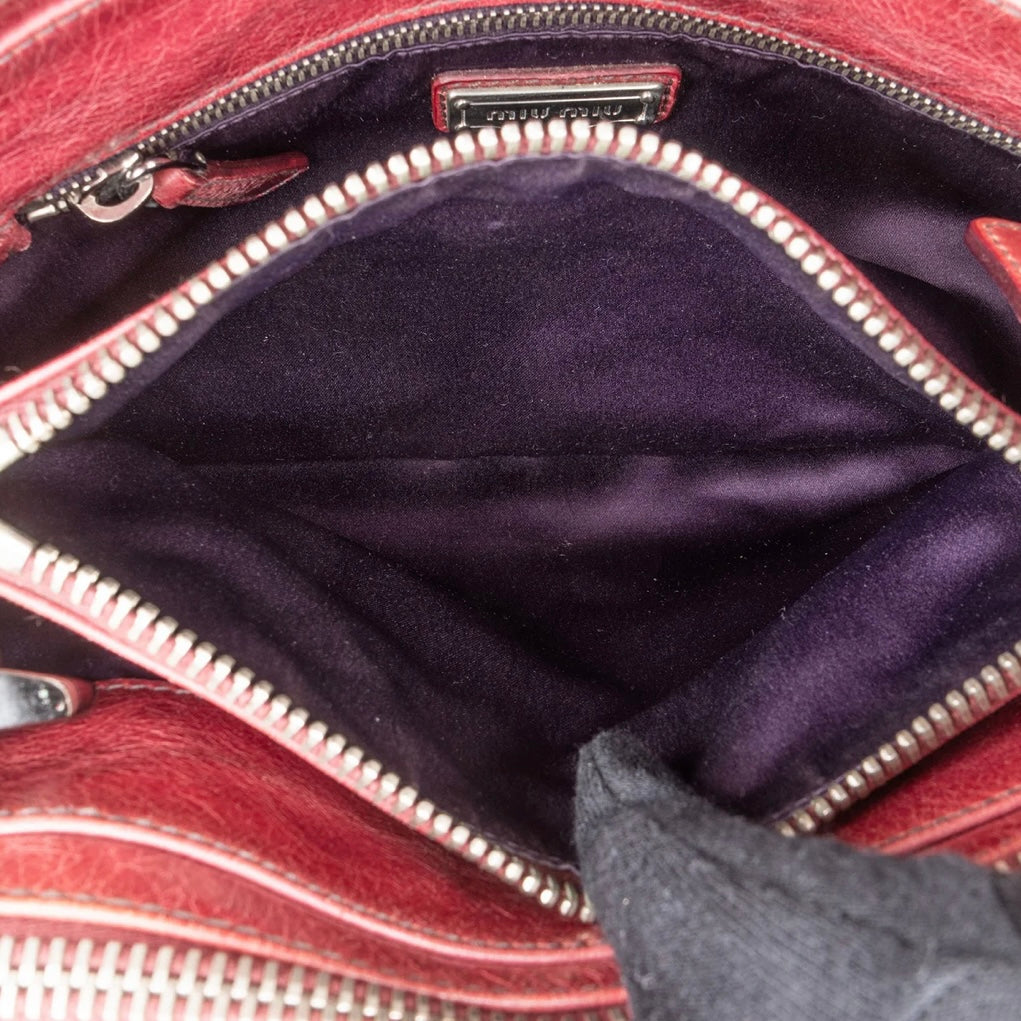 Miu Miu Vitello Lux Bauletto Handbag