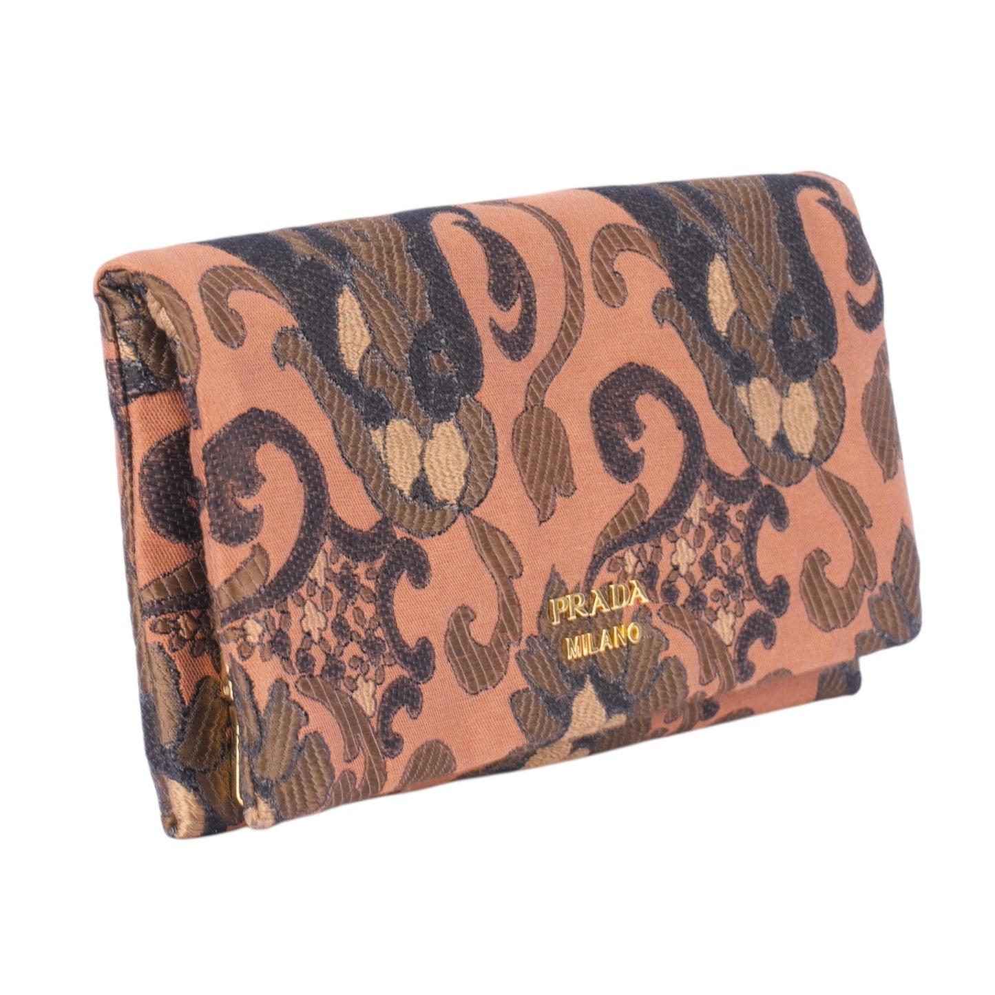 Prada Brocard Chestnut Wallet