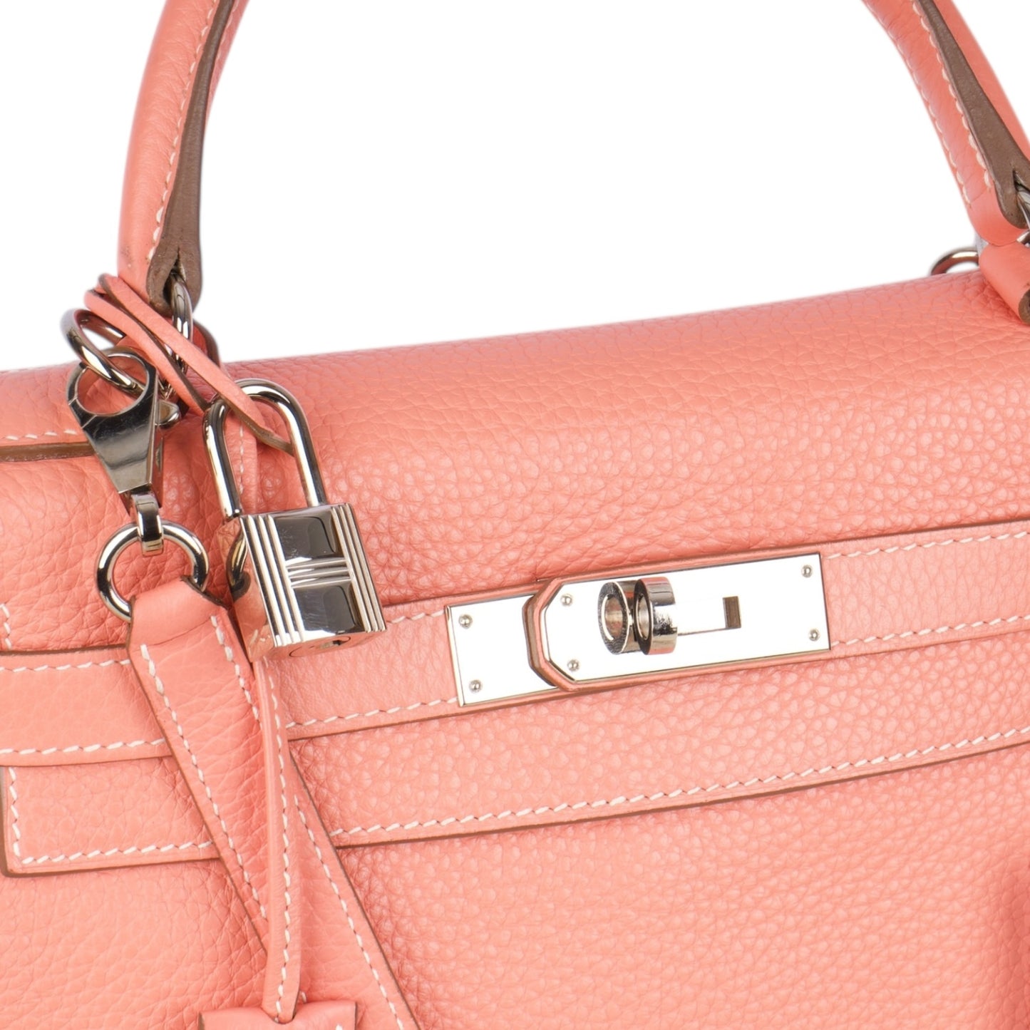 Hermès Rose Jaipur Kelly 28 Clemence Leather Handbag