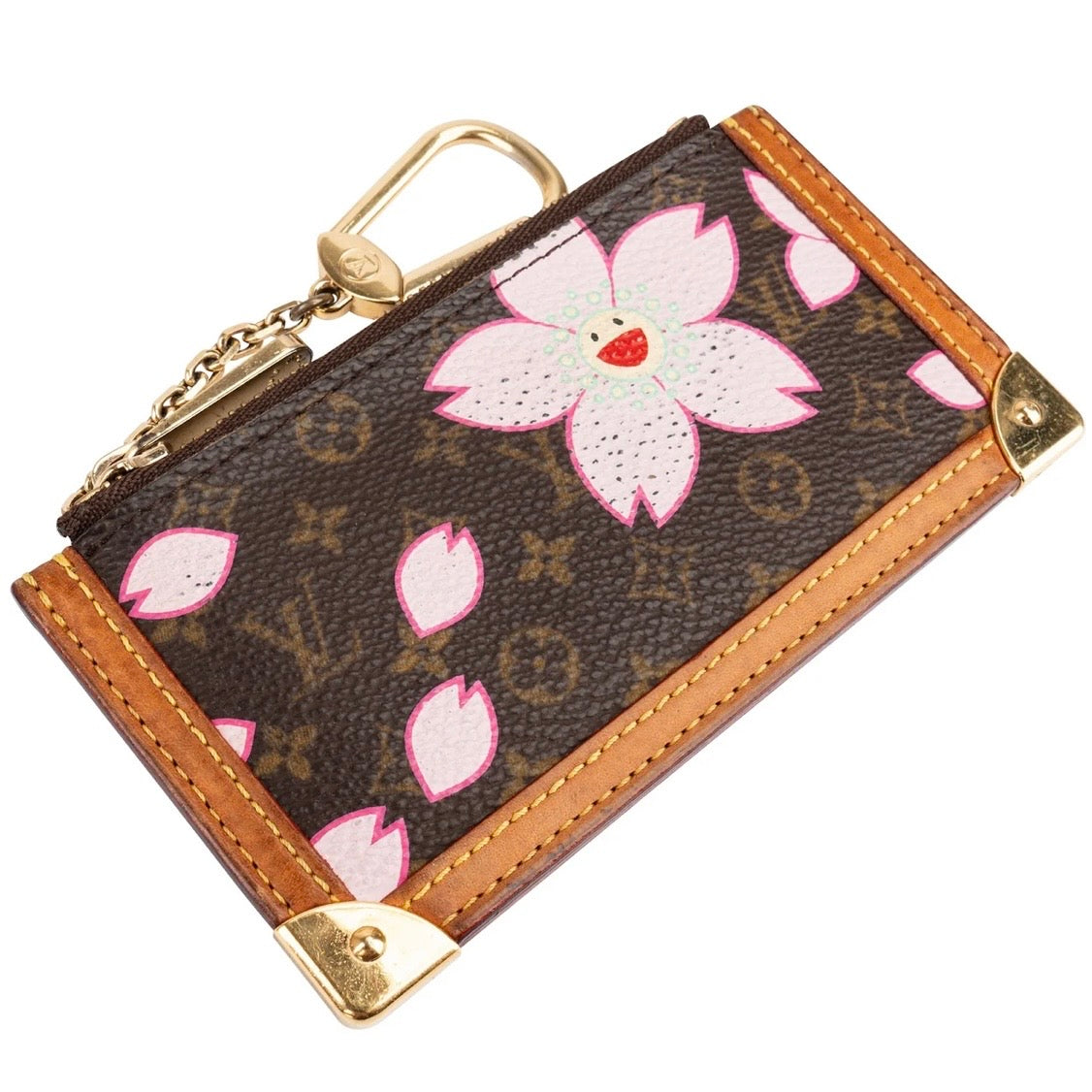 Louis Vuitton Monogram Murakami Cherry Blossom Cles Key Pouch Wallet