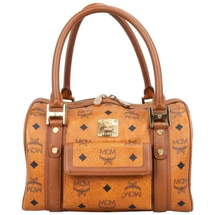 MCM Monogram Visetos Boston Handbag